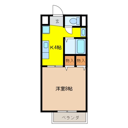 ハピネスＭⅠの物件間取画像